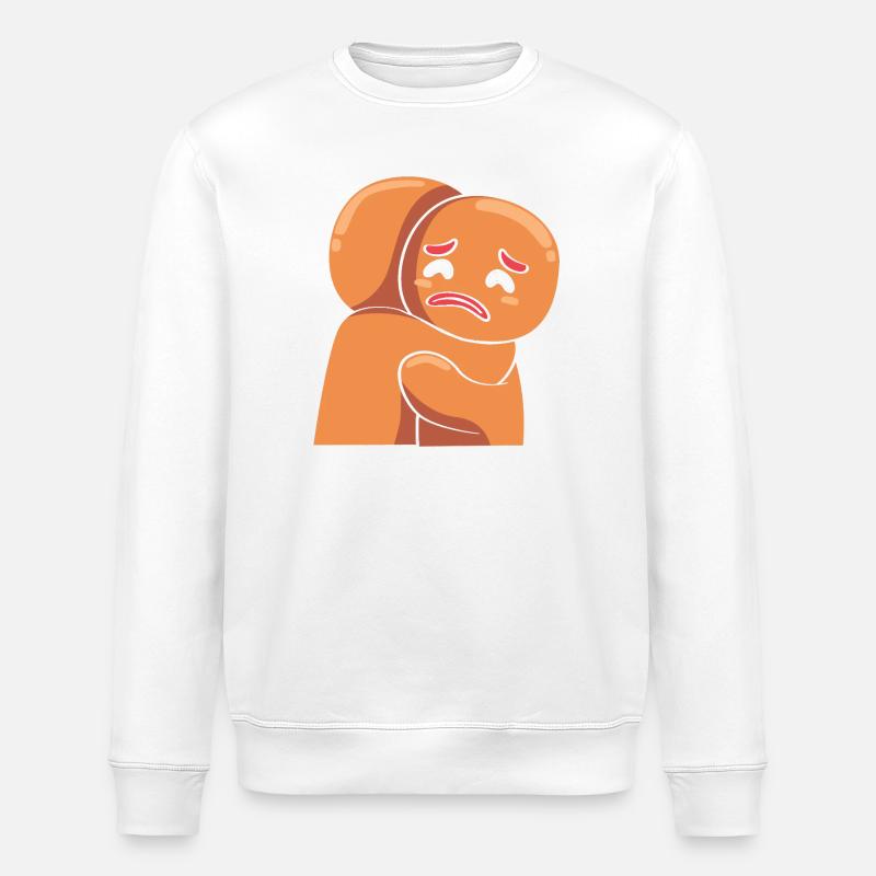Weihnachten Lebkuchen Lebkuchenmann Gingerbread - Stanley/Stella Unisex Bio-Sweatshirt ROLLER - Weiß