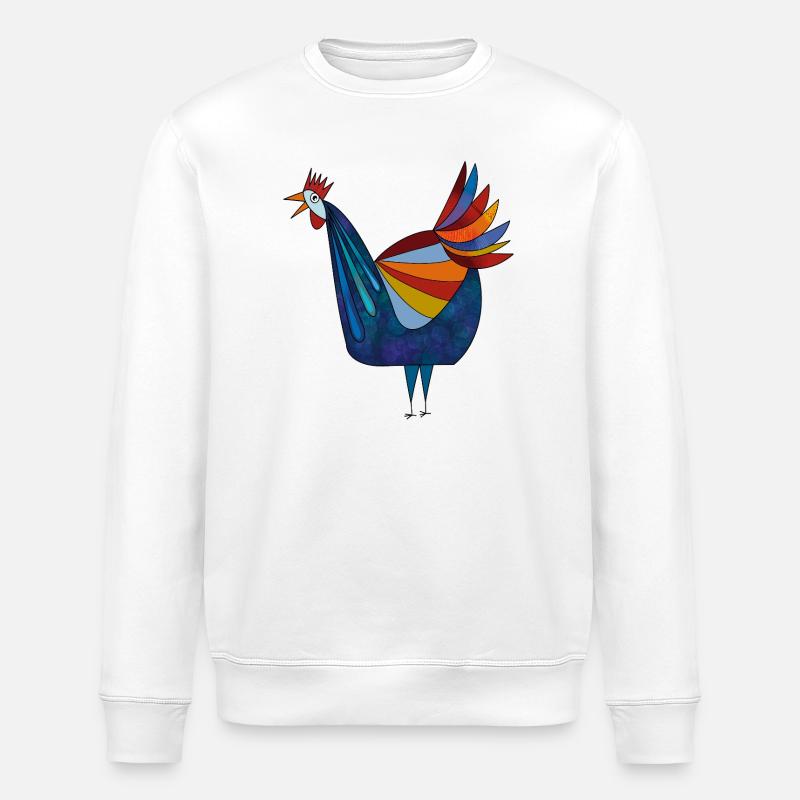 Høne - Stanley/Stella økologisk unisex-sweatshirt ROLLER - hvid