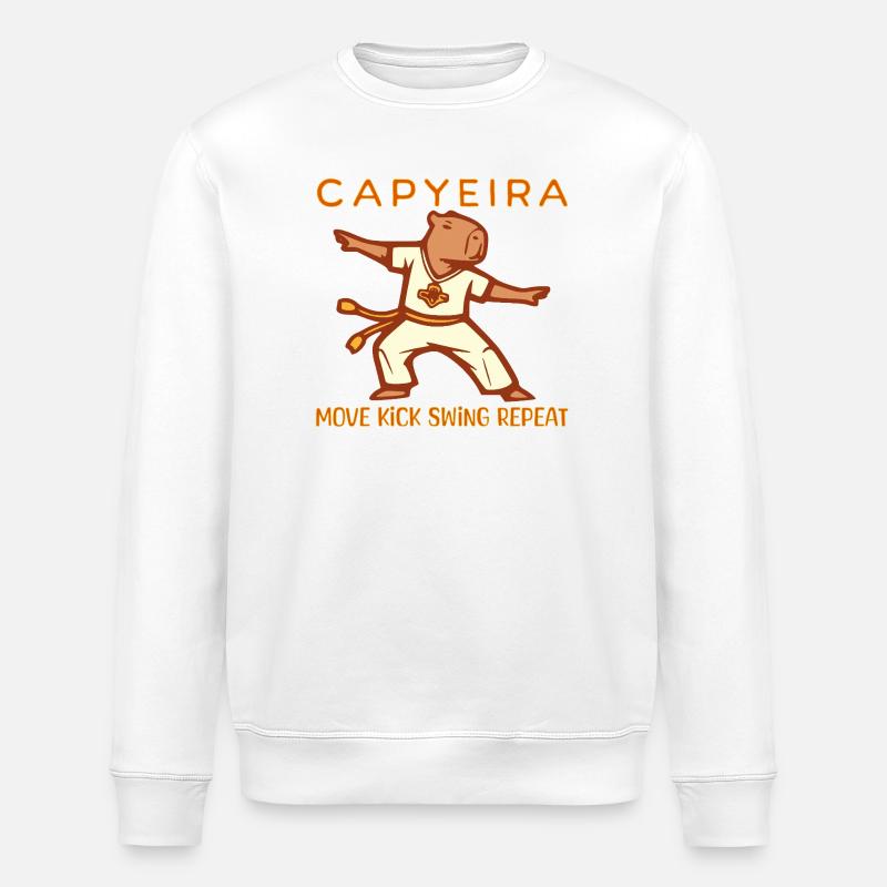 Capybara Arts Martiaux Dancing Design - Sweat bio ROLLER Stanley/Stella Unisexe - blanc