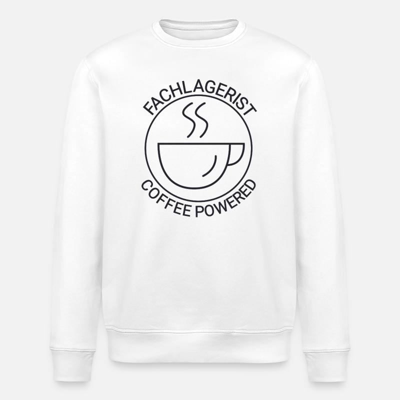 Fachlagerist Coffee Powered - Stanley/Stella Unisex Bio-Sweatshirt ROLLER - Weiß