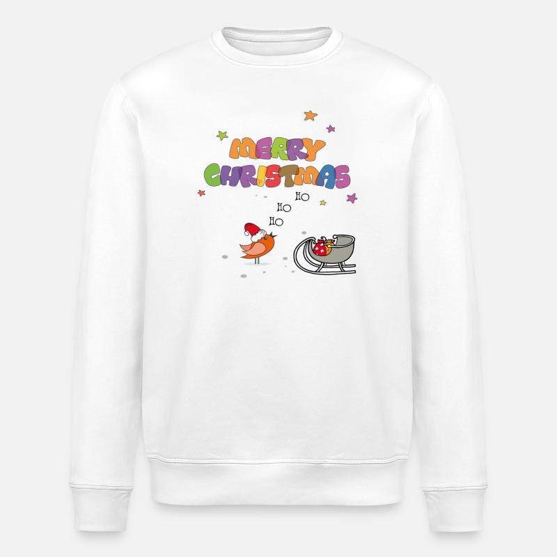Merry Christmas  - Stanley/Stella Unisex Bio-Sweatshirt ROLLER - Weiß