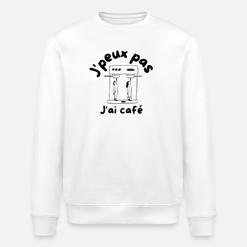 Ich kann keinen Kaffee trinken - Stanley/Stella Unisex Bio-Sweatshirt ROLLER - Weiß