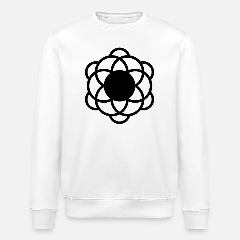 Saat des Lebens Mandala Design - Stanley/Stella Unisex Bio-Sweatshirt ROLLER - Weiß