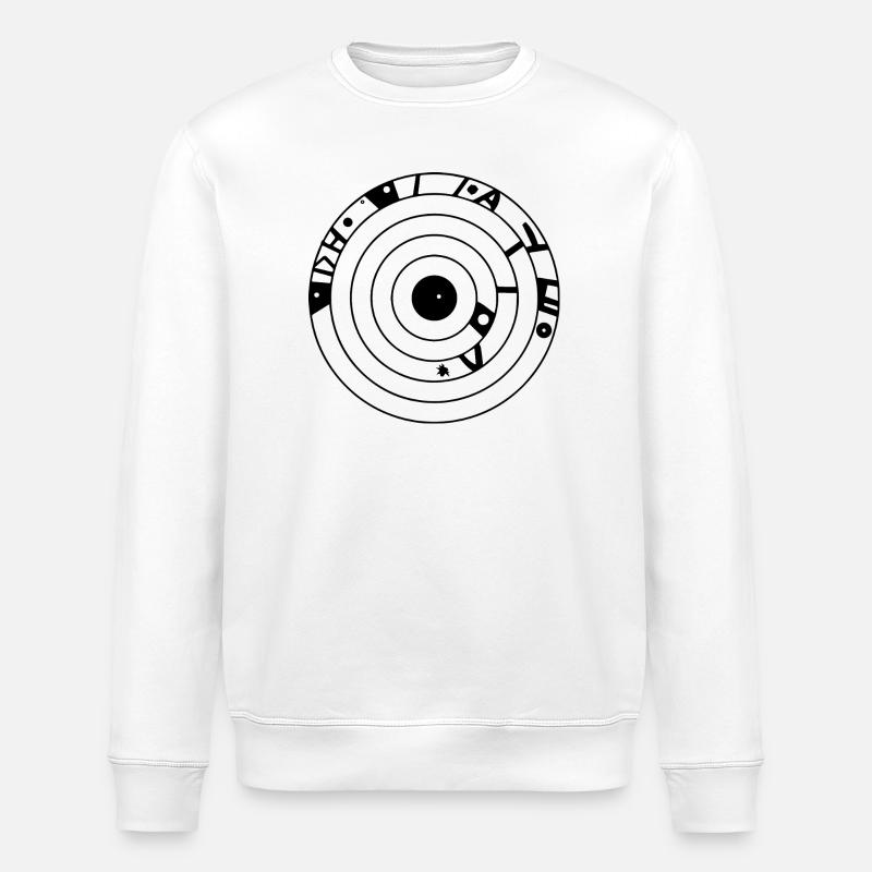 Cosmic Cipher Crop Circle - Stanley/Stella ROLLER Unisex Organic Sweatshirt - white