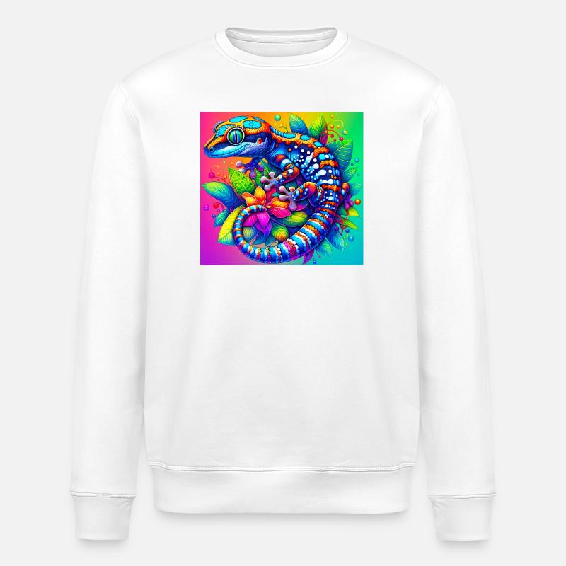 Gecko - Stanley/Stella Unisex Bio-Sweatshirt ROLLER - Weiß