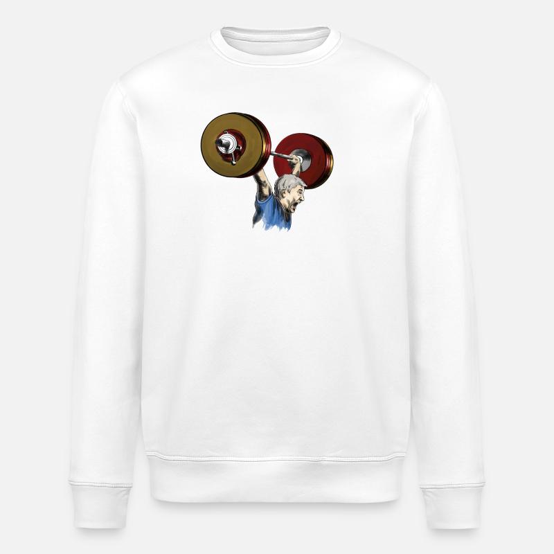 Weightlifting - Stanley/Stella Unisex Bio-Sweatshirt ROLLER - Weiß