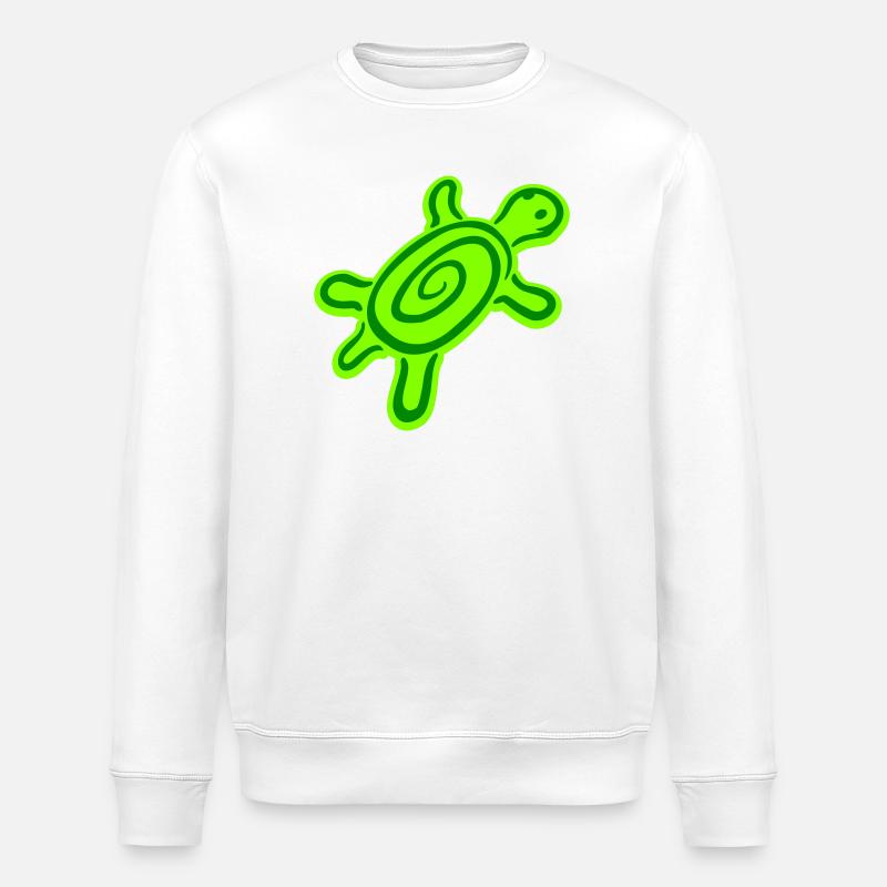 turtle spiral turtle shell pattern cute - Stanley/Stella ROLLER Unisex Organic Sweatshirt - white
