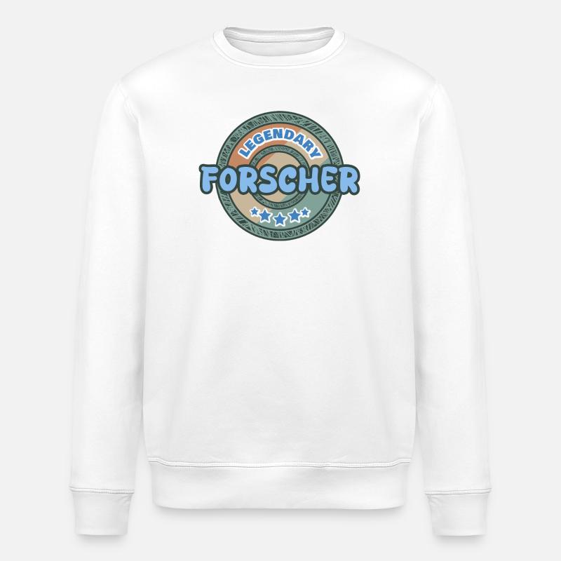Researchers as a gift idea - Stanley/Stella ROLLER Unisex Organic Sweatshirt - white