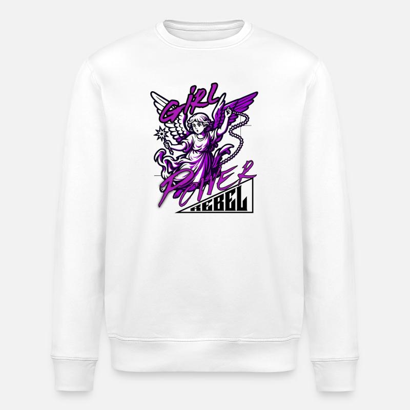 Engelsrebell - Stanley/Stella Unisex Bio-Sweatshirt ROLLER - Weiß