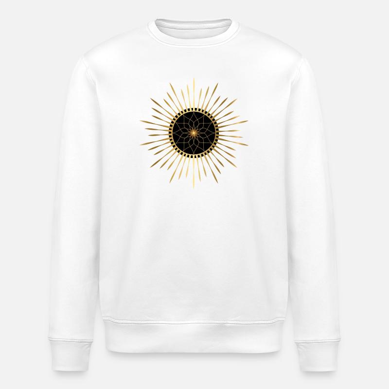Strahlendes Mandala - Stanley/Stella Unisex Bio-Sweatshirt ROLLER - Weiß