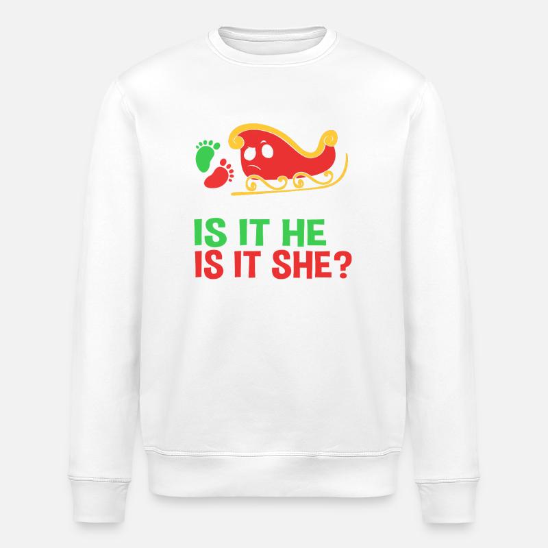 Maman enceinte Maman Noël - Sweat bio ROLLER Stanley/Stella Unisexe - blanc