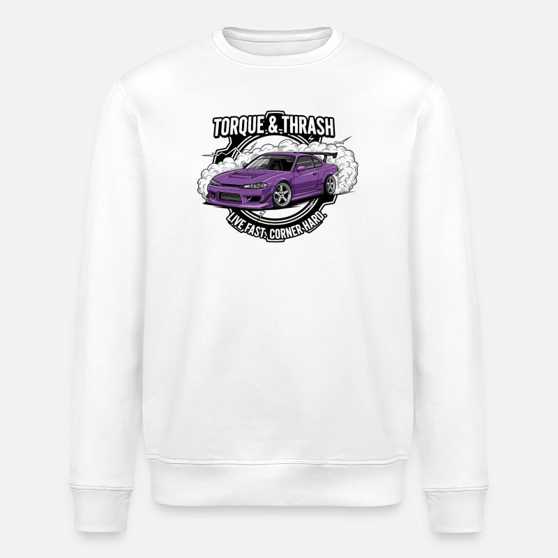 Torque & Thrash - Stanley/Stella ROLLER Unisex Organic Sweatshirt - white