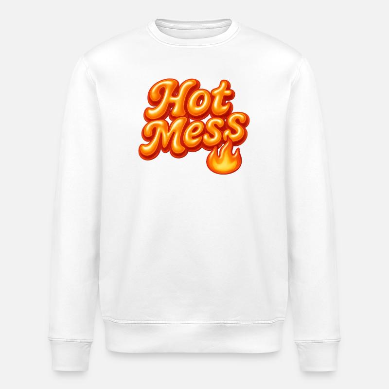 hot mess / y2k statement design - Stanley/Stella Unisex Bio-Sweatshirt ROLLER - Weiß