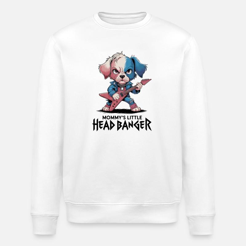 Mélodie de chien à bascule - Sweat bio ROLLER Stanley/Stella Unisexe - blanc