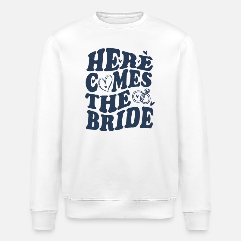 Here Comes the Bride – Mariage - Sweat bio ROLLER Stanley/Stella Unisexe - blanc