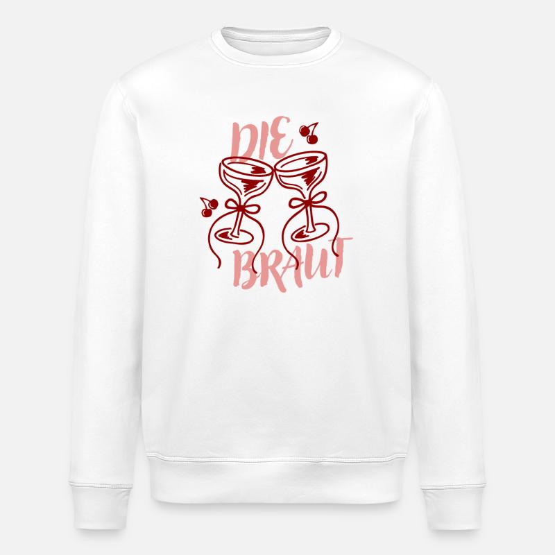 La mariée – Pots de cerises - Sweat bio ROLLER Stanley/Stella Unisexe - blanc