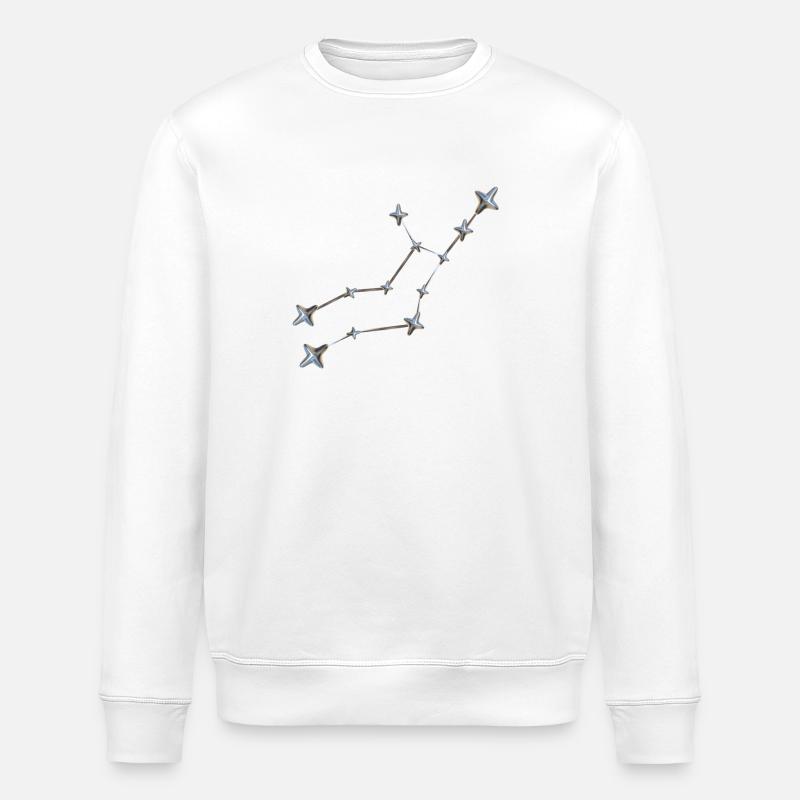 Constellation Virgo with metallic look - Stanley/Stella ROLLER Unisex Organic Sweatshirt - white
