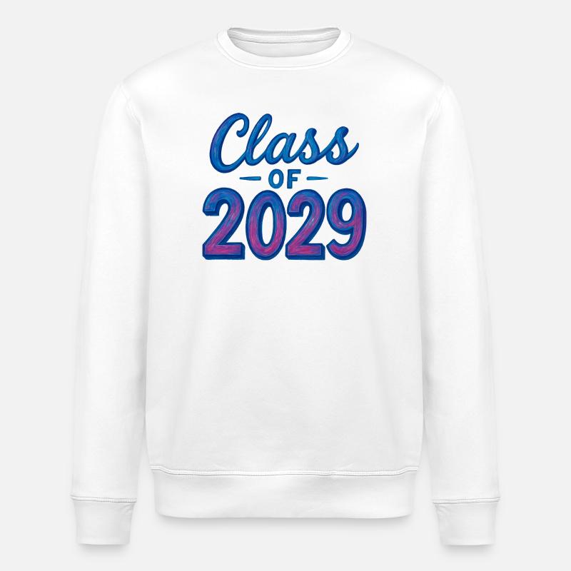 Abschlussklasse von 2029, stilisierter Text - Stanley/Stella Unisex Bio-Sweatshirt ROLLER - Weiß