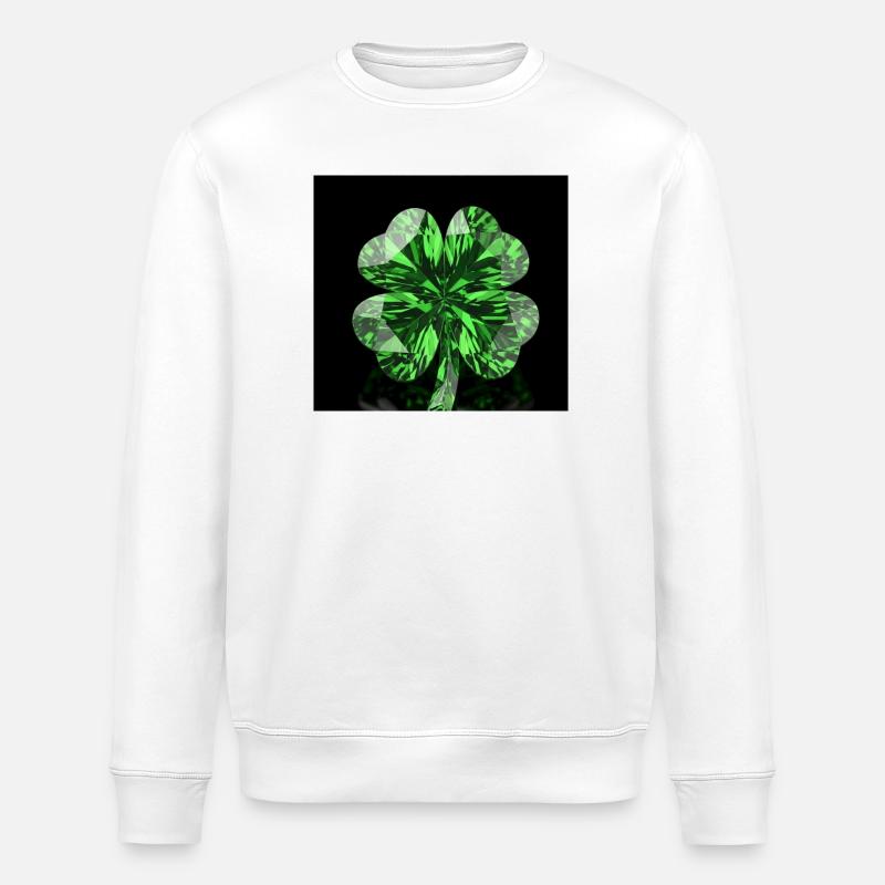 Kleegrün - Stanley/Stella Unisex Bio-Sweatshirt ROLLER - Weiß