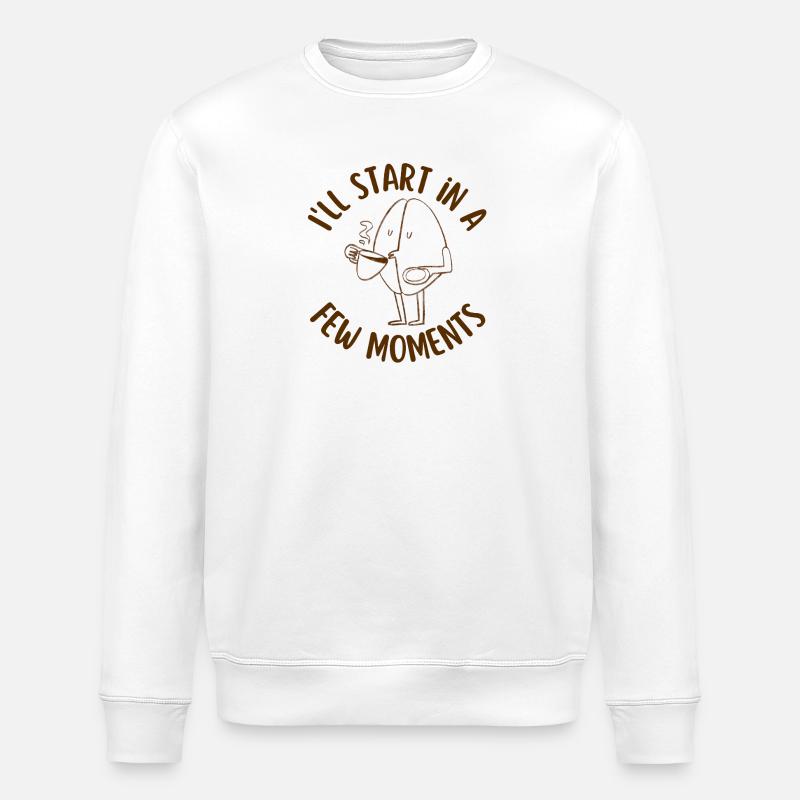 Coffee addict - Stanley/Stella ROLLER Unisex Organic Sweatshirt - white