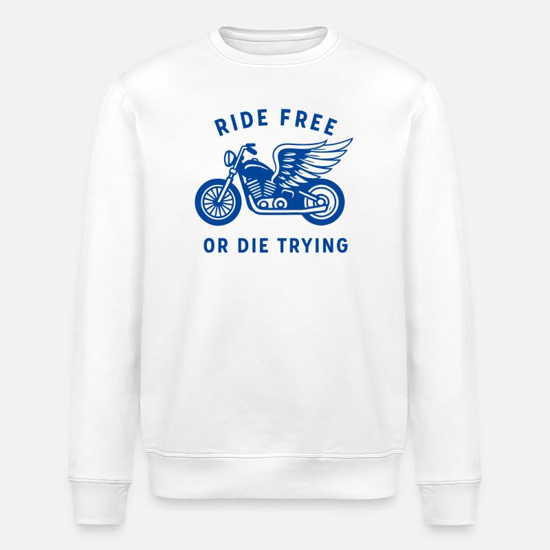 Balade à vélo ailée design gratuit - Sweat bio ROLLER Stanley/Stella Unisexe - blanc