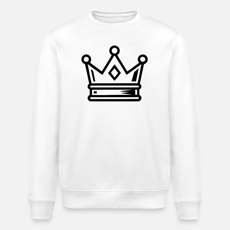 Krone Symbol Icon - Stanley/Stella Unisex Bio-Sweatshirt ROLLER - Weiß