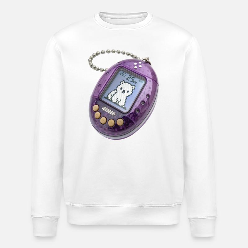 Mignon Pixel chat réveil - Sweat bio ROLLER Stanley/Stella Unisexe - blanc