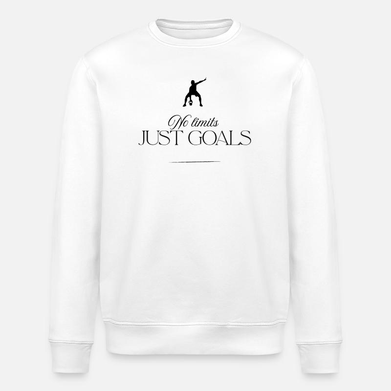 No limits- just goals - Stanley/Stella ROLLER Unisex Organic Sweatshirt - white