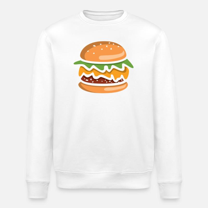 Comic Burger Cheeseburger - Stanley/Stella Unisex Bio-Sweatshirt ROLLER - Weiß