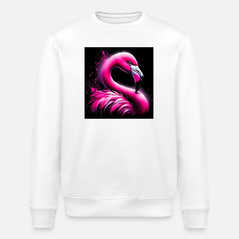 Flamingo - Stanley/Stella Unisex Bio-Sweatshirt ROLLER - Weiß
