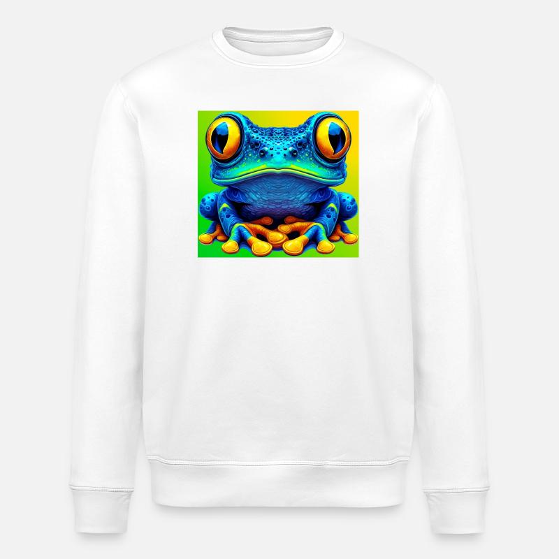 frog - Stanley/Stella ROLLER Unisex Organic Sweatshirt - white