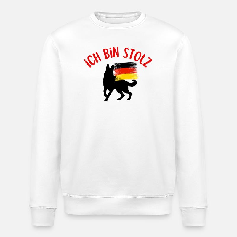 I am German - Stanley/Stella ROLLER Unisex Organic Sweatshirt - white