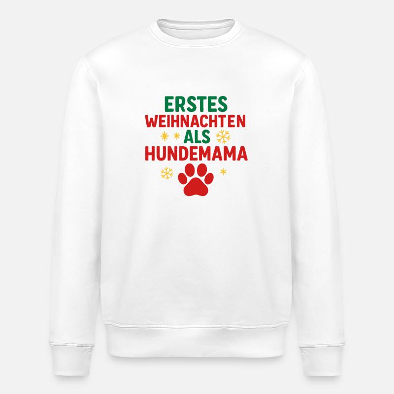 Noël Chien Maman Première Célébration - Sweat bio ROLLER Stanley/Stella Unisexe - blanc