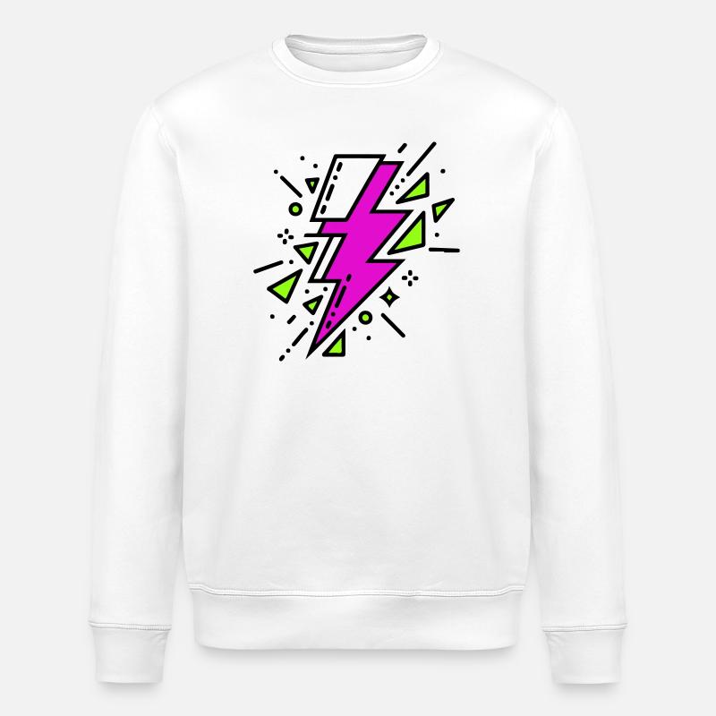 Rayon violet et vert contemporain - Sweat bio ROLLER Stanley/Stella Unisexe - blanc