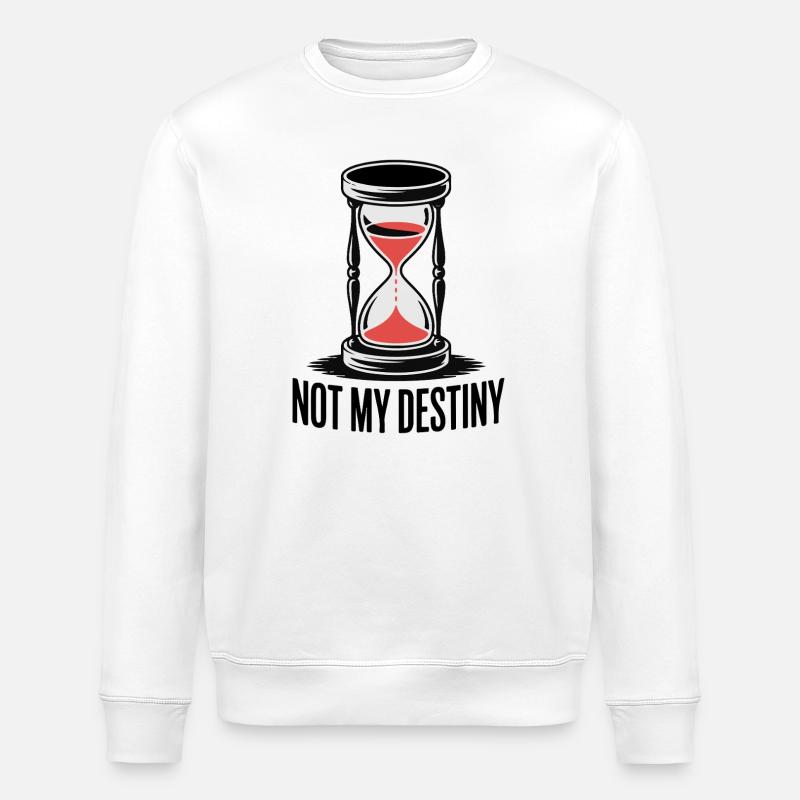 Unique Hourglass with Bold Text - Stanley/Stella ROLLER Unisex Organic Sweatshirt - white