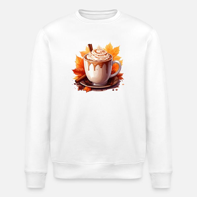 Herbstlicher Kakao - Stanley/Stella Unisex Bio-Sweatshirt ROLLER - Weiß