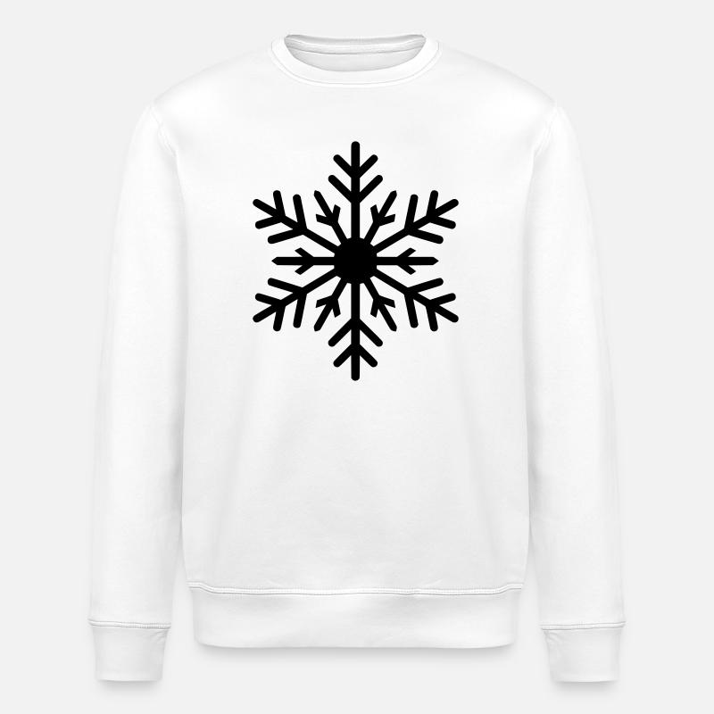 Schneeflocke, Eiskristall, Farbe variabel - Stanley/Stella ROLLER Unisex Organic Sweatshirt - white