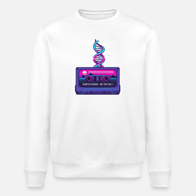 Neon Rétro Cassette DNA Art - Sweat bio ROLLER Stanley/Stella Unisexe - blanc