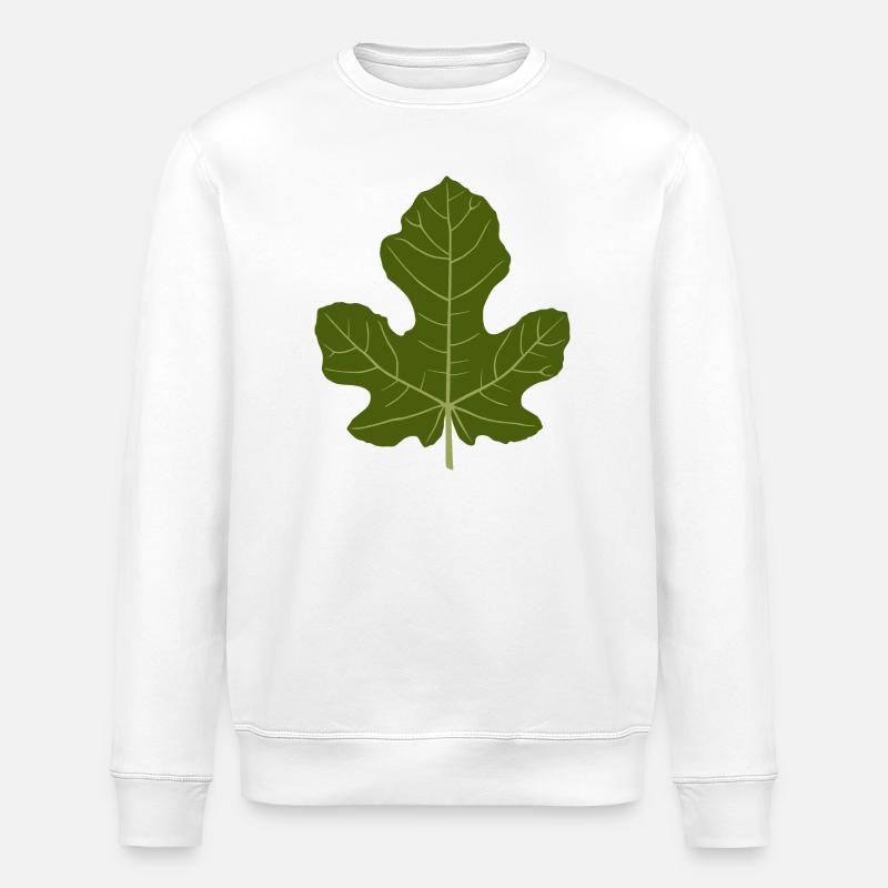 Figuier Vert Feuille Nature Design - Sweat bio ROLLER Stanley/Stella Unisexe - blanc