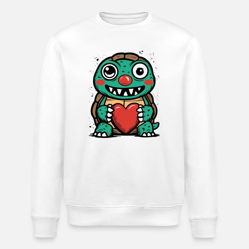Crazy schildkröte - Stanley/Stella Unisex Bio-Sweatshirt ROLLER - Weiß