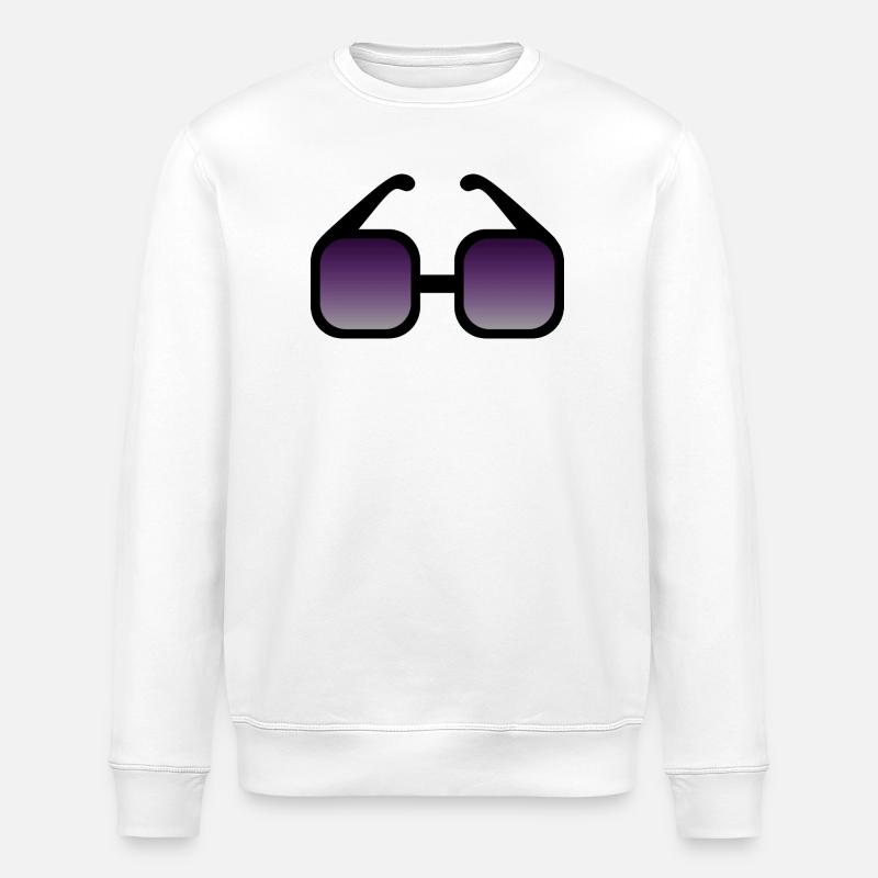 Black Gradient Sunglasses  - Stanley/Stella ROLLER Unisex Organic Sweatshirt - white