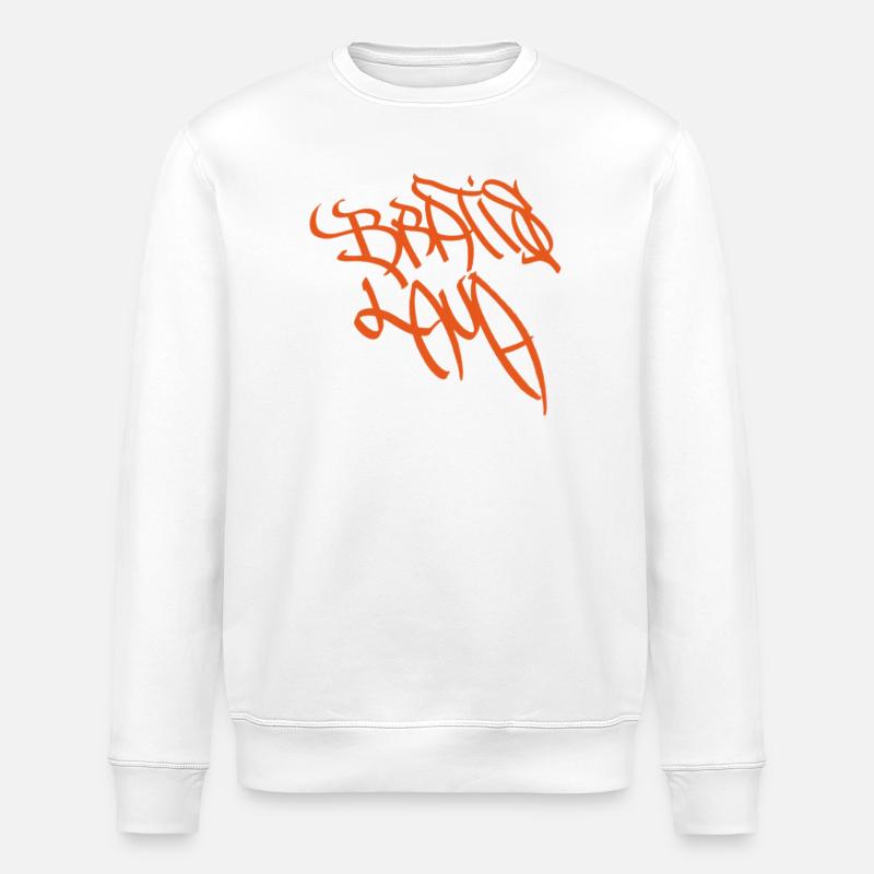 Graffiti expressif de Bratislava - Sweat bio ROLLER Stanley/Stella Unisexe - blanc