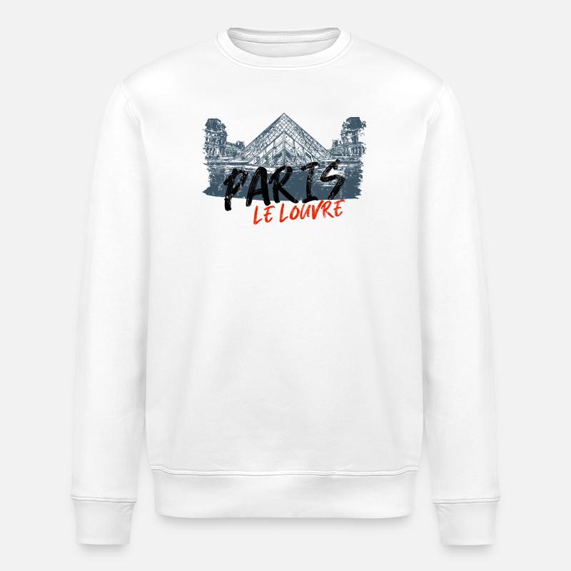 Design Inspiration Louvre Pyramid Paris - Stanley/Stella ROLLER Unisex Organic Sweatshirt - white