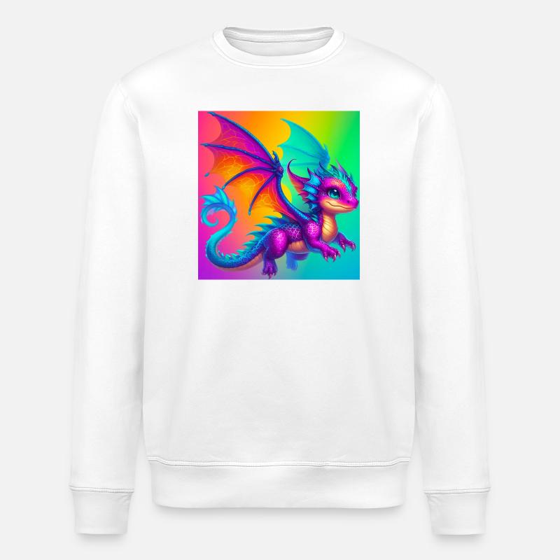 dragon - Stanley/Stella ROLLER Unisex Organic Sweatshirt - white