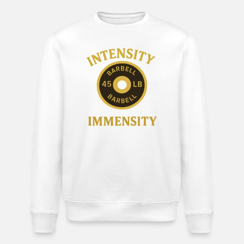 Conception intensive de poids d’haltères - Sweat bio ROLLER Stanley/Stella Unisexe - blanc