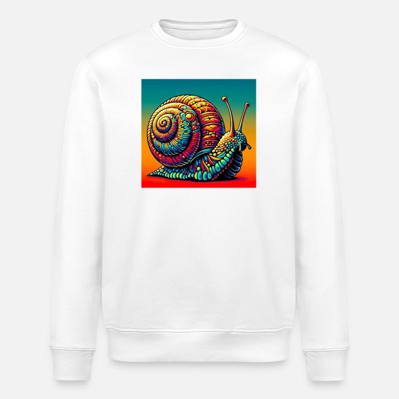 Schnecke - Stanley/Stella Unisex Bio-Sweatshirt ROLLER - Weiß
