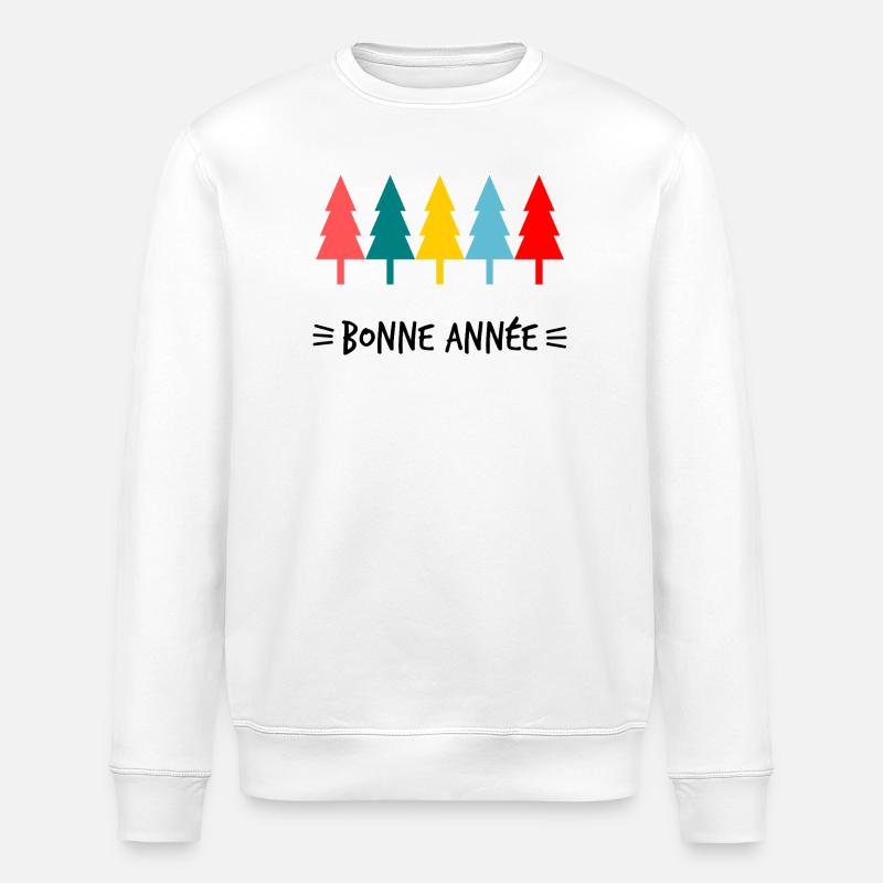SAPIN. BONNE ANNEE. SAINT SYLVESTRE - Sweat bio ROLLER Stanley/Stella Unisexe - blanc