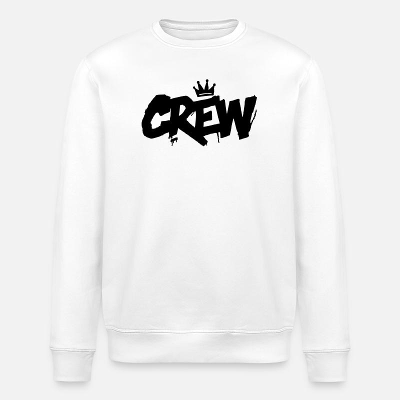 Lettrage de l’équipage - Sweat bio ROLLER Stanley/Stella Unisexe - blanc