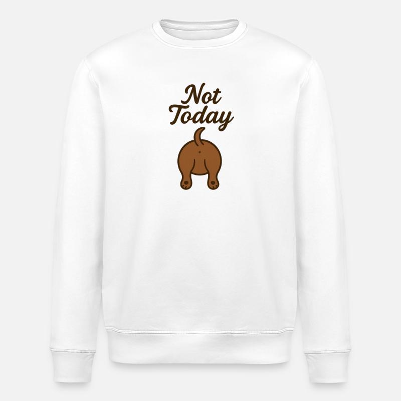 Dackel von hinten - Stanley/Stella Unisex Bio-Sweatshirt ROLLER - Weiß