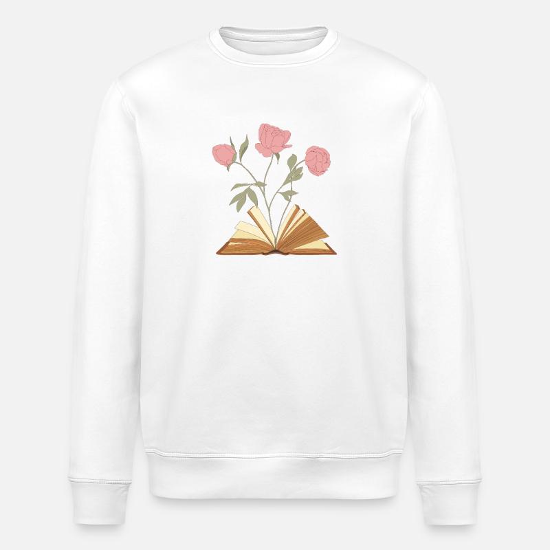 Conception d’illustration de livre floral - Sweat bio ROLLER Stanley/Stella Unisexe - blanc